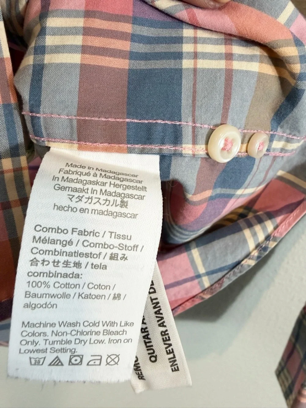J. Crew Pink Plaid Button Up Shirt Men’s XS Slim Fit Secret Wash BG410 Preppy